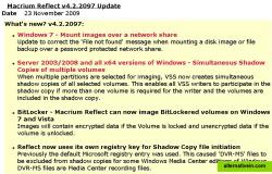 New in v4.2.2097: backups Server 2003/2008 and all x64 versions of Windows