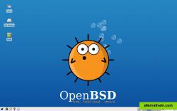 Example OpenBSD 4.5 desktop using XFCE window manager