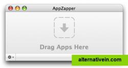 Drag an application to the AppZapper window to "zap" them