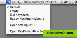 KeyRemap4MacBook menubar