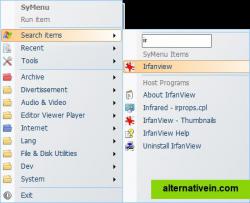 SyMenu search item bar. Very usefull and easy to use!