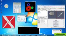 Xming -multiwindow mode on Windows 7 with five clients   including a remote ParaView.