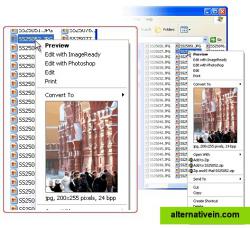 Image preview in context menu with Image Converter Plus