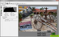 PixaFlux composing 3 images using the Transform and Blend nodes.