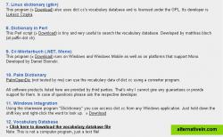 Downloads Linux, Perl, C#, Palm, Windows, Vocabulary Database