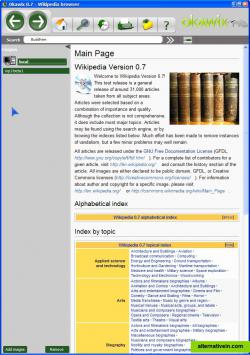 Wikipedia 0.7 Main Page