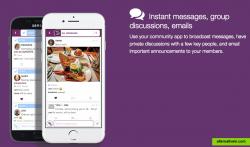 Instant messaging solution with public announcements, group and private messages, email and push notifications.