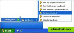 Sandboxie Control  in Windows XP