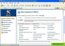 K9 Web Protection default blocked categories