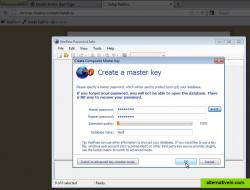 Creating a master key for your KeePass password database.