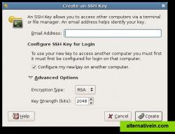 SSH key generation options