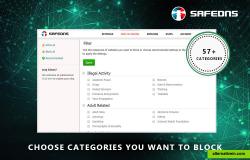Choose among 55+ content categories which to block or allow