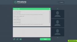 An online chat software that provides text, voice and video one-to-one communication between two or more companions Privatoria server’s involvement
