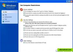 Computer Restrictions panel for Windows Steady State 2.5.