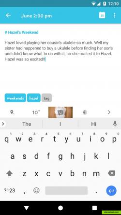 Add tags and photos to Android diary