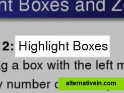 Highlight boxes