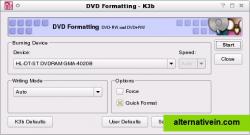 DVD Formatting Dialog