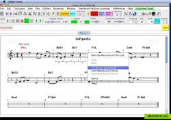 Here you can copy or cut melody and chords.