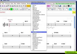 There is a menu of grammars located on the toolbar. Many of the grammars are named after famous musicians. They were created from solos played by those musicians. The creation of a grammar from a corpus of one or more solos can be done automatically inside Impro-Visor. Thus the user can add new grammars.