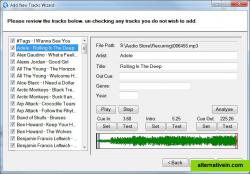 Add New Tracks Wizard