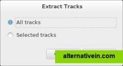 The extract dialog 