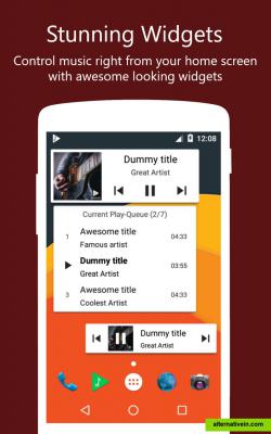 Widgets: Control music right from your home screen with awesome looking widgets, Without opening the app.