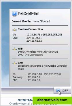 Tray Info  Overview over all current IP addresses