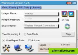 Winhotspot Virtual WiFi Router Version 1.2.5