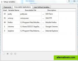 Define executable applications for use in custom commands