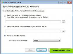 Windows XP Mode language