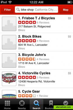 iPhone/iPod Touch: Yelp Search