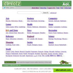 screenshot of the DMOZ home page