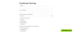 An example customer survey form created with Awesome Forms.